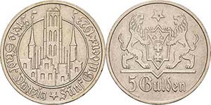 Ausgaben des Freistaates 5 Gulden 1923. ... 
