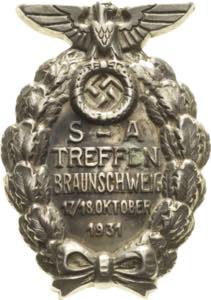 Drittes Reich  Abzeichen 1931. SA-Treffen ... 