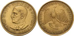 Drittes Reich  Bronzemedaille 1933 (O. ... 