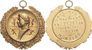 Drittes Reich  Vergoldete Silbermedaille ... 