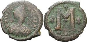  Justinianus I. 527-565 40 Nummi 527/537, ... 