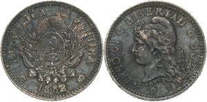 Argentinien  10 Centavos 1882.  KM 26 Sehr ... 