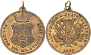 Freiberg  Bronzemedaille 1889 (unsigniert) ... 