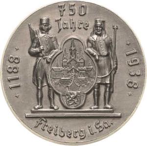 Freiberg  Einseitige Aluminiummedaille 1938. ... 