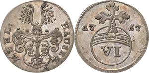 Mühlhausen  6 Pfennig 1767.  Behr 46 Jaeger ... 