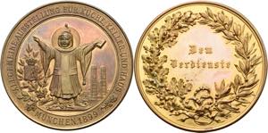 München  Vergoldete Bronzemedaille 1899 ... 