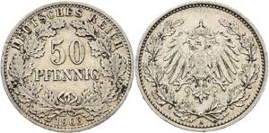 Kleinmünzen  50 Pfennig 1903 A  Jaeger 15 ... 