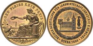 Borna  Vergoldete Silbermedaille 1894. ... 