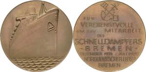 Bremen-Stadt  Bronzemedaille 1929 ... 