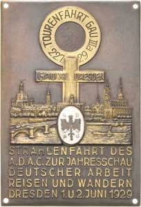 Dresden  Einseitige Bronzeplakette 1929 (H. ... 
