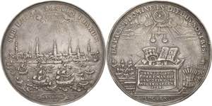 Hamburg  Silberner Bankportugalöser 1667. ... 