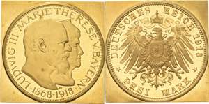 Bayern Ludwig III. 1913-1918 Moderne ... 