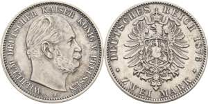 Preußen Wilhelm I. 1861-1888 2 Mark 1876 A  ... 