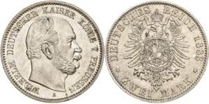 Preußen Wilhelm I. 1861-1888 2 Mark 1883 A  ... 