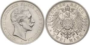 Preußen Wilhelm II. 1888-1918 2 Mark 1900 A ... 