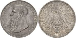 Sachsen-Meiningen Georg II. 1866-1914 3 Mark ... 