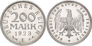 Ersatz und Inflationsmünzen 1919-1923  200 ... 