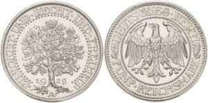 Gedenkausgaben  5 Reichsmark 1928 A ... 