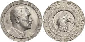 Drittes Reich  Silbermedaille 1933 (F. ... 