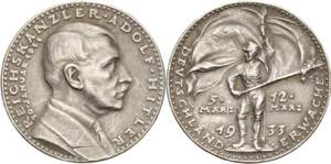 Drittes Reich  Silbermedaille 1933 (K. ... 