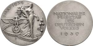 Drittes Reich  Weißmetallmedaille 1939 (R. ... 
