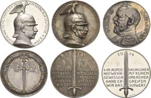 Erster Weltkrieg  Silbermedaillen 1914 ... 