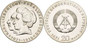 Gedenkmünzen  20 Mark 1971. ... 