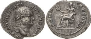 Kaiserzeit Vespasian 69-79 Denar 75, Rom ... 