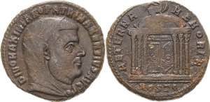 Kaiserzeit Maxentius 307-312 für Maximianus ... 