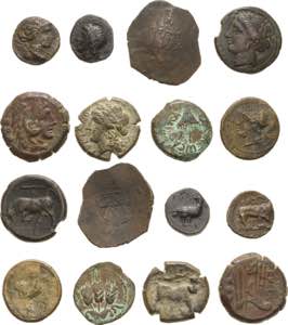 Griechische Münzen Lot-8 Stück ... 