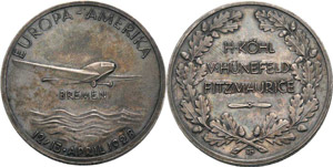 Luft- und Raumfahrt  Silbermedaille 1928 (T. ... 