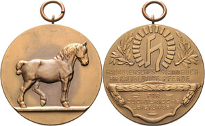 Tiere/Tierzucht Pferde  Bronzemedaille o.J. ... 