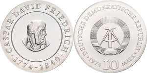 Gedenkmünzen  10 Mark 1974. Friedrich  ... 