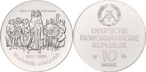 Gedenkmünzen  10 Mark 1983. Wagner  Jaeger ... 