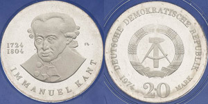 Gedenkmünzen Polierte Platte  20 Mark 1974. ... 