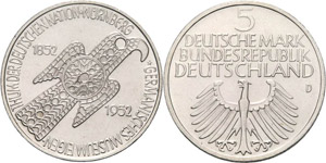 Gedenkmünzen  5 DM 1952 D Germanisches ... 