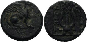 Ionien Teos  AE-12 mm nach 300 v. Chr. Greif ... 
