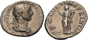 Kaiserzeit Trajan 98-117 Denar 112/114, Rom ... 