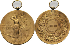 Belgien-Medaillen  Vergoldete Bronzemedaille ... 