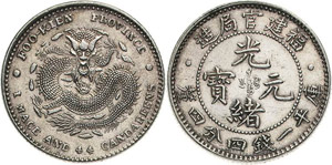 China Kuang-Hsu 1874-1908 20 Cents o.J. Fu ... 