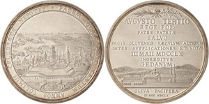Polen-Danzig Medaillen Silbermedaille 1760 ... 