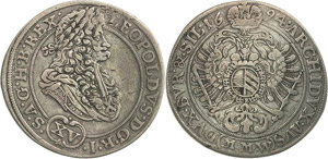 Habsburg Leopold I. 1657-1705 15 Kreuzer ... 