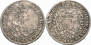 Habsburg Leopold I. 1657-1705 1/2 Taler 1700 ... 