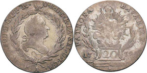 Bayern Karl Theodor 1777-1799 20 Kreuzer ... 