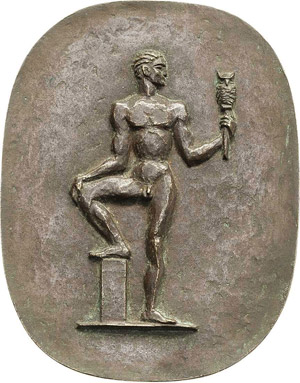 Berlin  Bronzegußplakette 1933 (O. Placzek) ... 