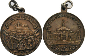 Coburg  Bronzemedaille 1886. 7. Fränkische ... 