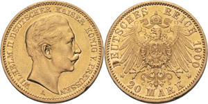 Preußen Wilhelm II. 1888-1918 20 Mark 1900 ... 