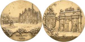 Italien-Mailand Medaillen Vergoldete ... 