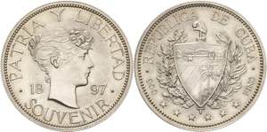 Kuba  Peso 1897. Peso Souvenir  ... 