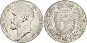 Liechtenstein Johann II. 1858-1929 5 Kronen ... 